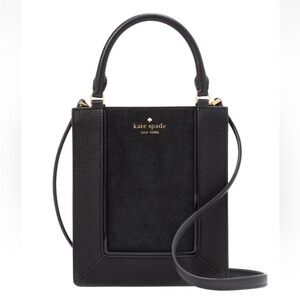 New Kate Spade Lena Suede Mini Tote Black